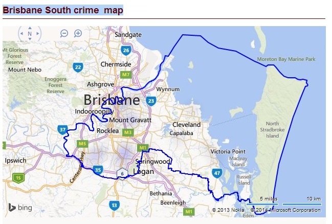 Brisbane South crime map